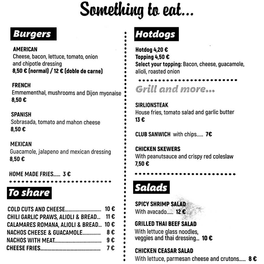 Something to eat at Havanna Bar in Palma de Mallorca